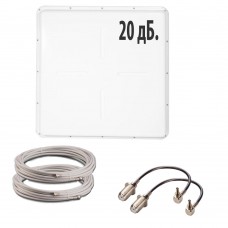 Комплект с мощной 3G, 4G антенной MIMO 20 дБ. MaxSpeed